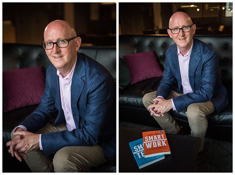 Personal Brand Portrait shoot of man sitting, author of best selling books